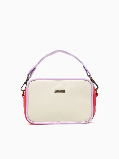 Bandolera Dalia Beige X Rojo