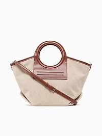 Piper Top Handle Whit Brown