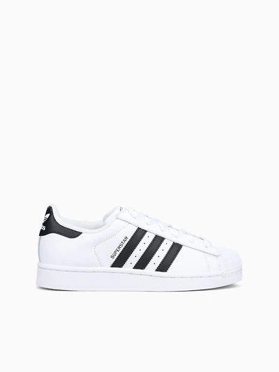 Super Star White Black leather