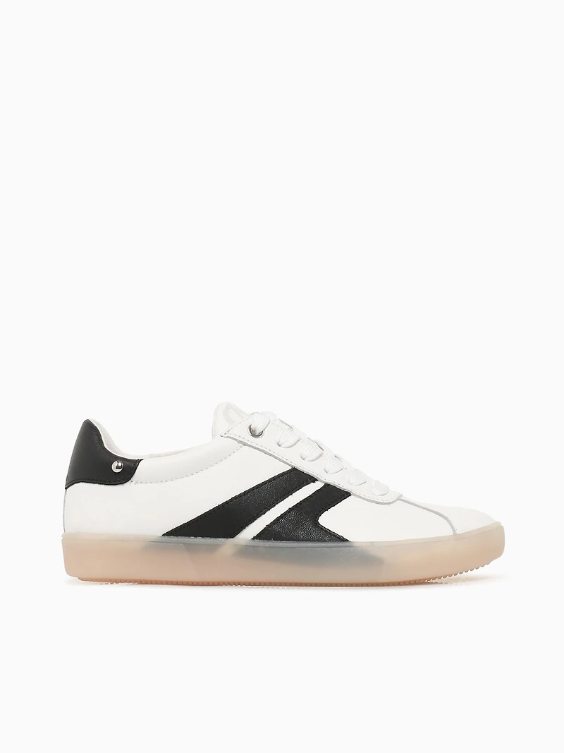 Medina White Black leather