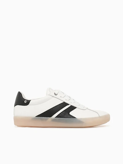 Medina White Black leather