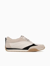 Tao White Black leather Suede