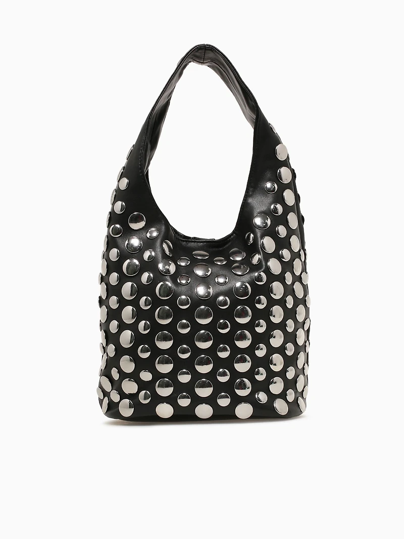 Studded Shoulder Bag Black