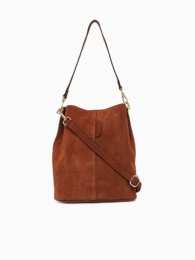 Jocelyn Bucket Shoulder Bag Tan