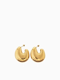 Ea Crescent Hoops Gold
