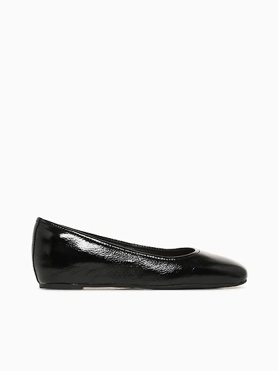Poppy Black Crinkle Patent