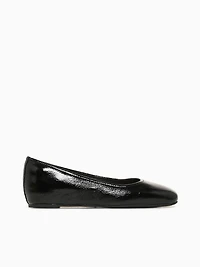 Poppy Black Crinkle Patent