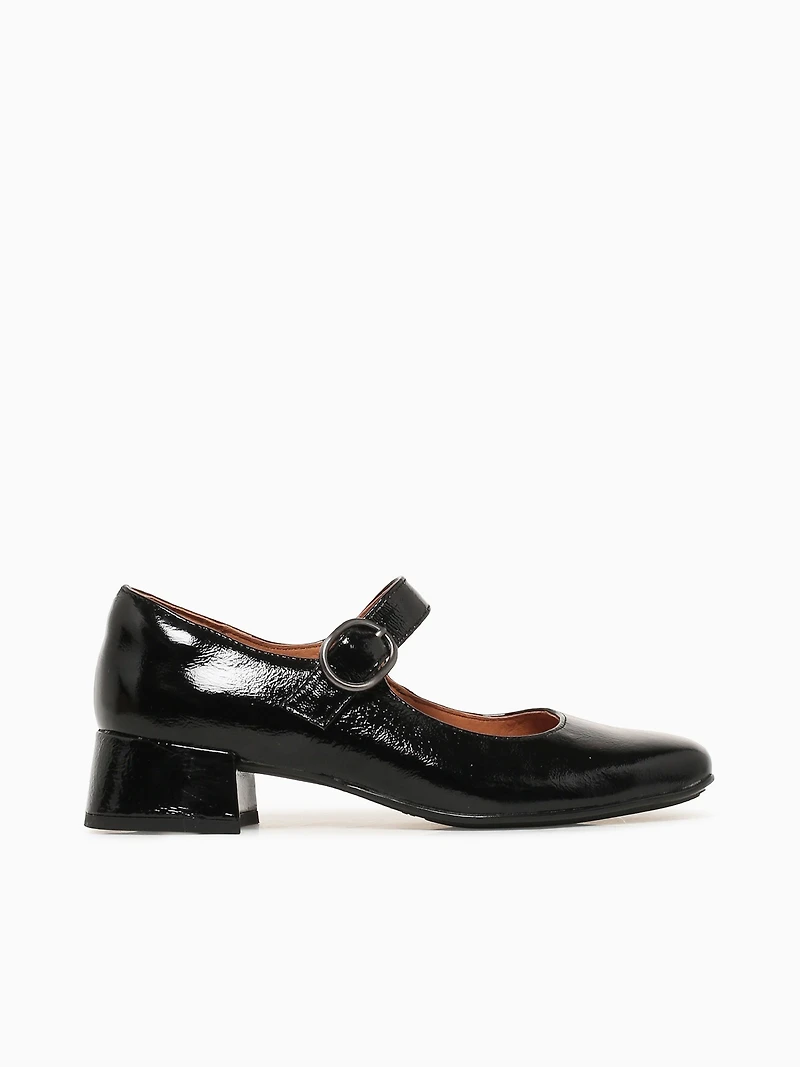 Laura Black Crinkle Patent