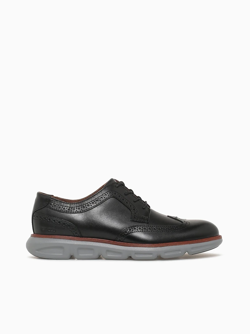 Larkin Wing Tip Black Leather 204169