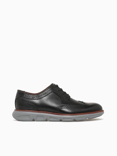 Larkin Wing Tip Black Leather 204169