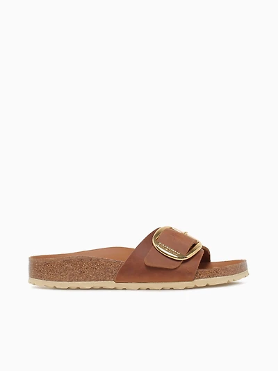 Madrid Big Buckle Cognac Leather
