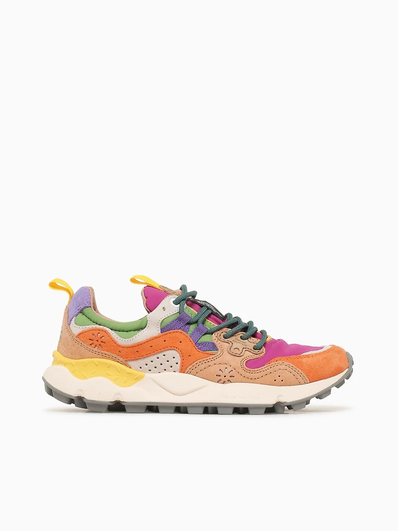 Yamano 3 Woman Orange Fuchsia suede Nylo