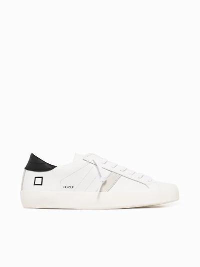 Hill Low White  black leather
