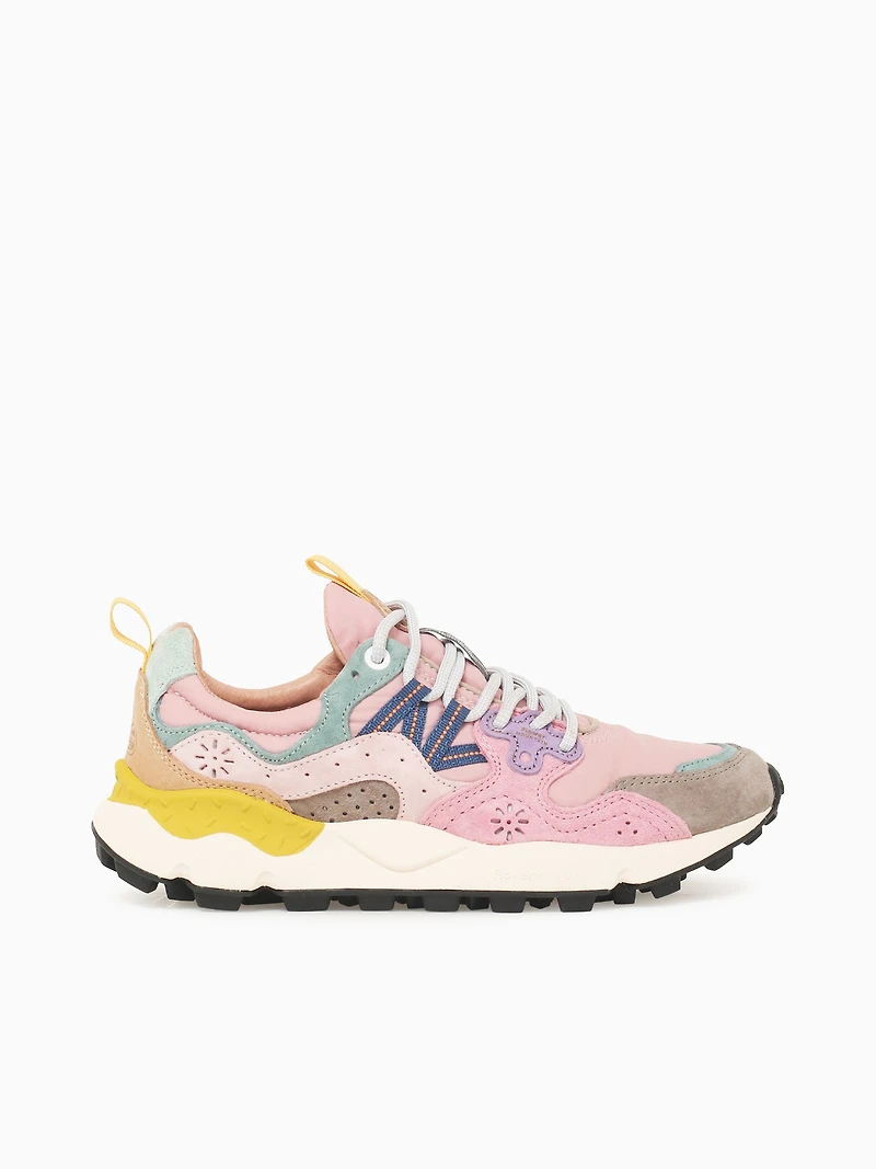 Yamano 3 Woman Grey Pink suede Nylon