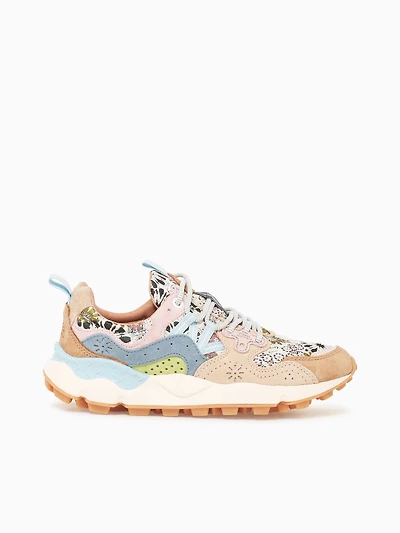 Yamano 3 Woman Multi Flower Print Suede