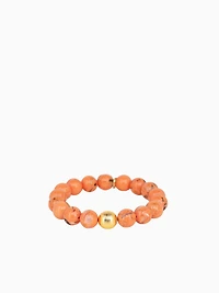 Marble Beaded Bracelet - Peach