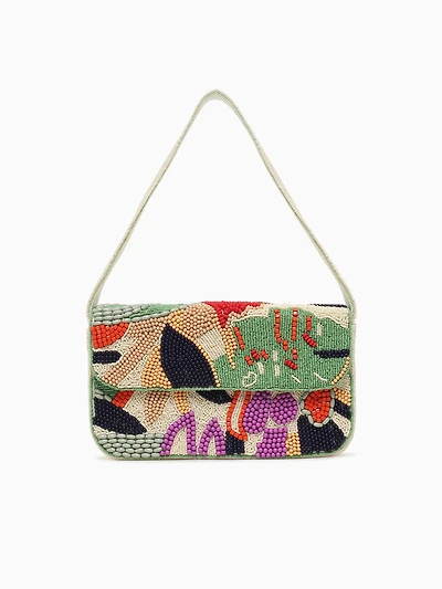 Leaves Bead Shoulder Bag Multi