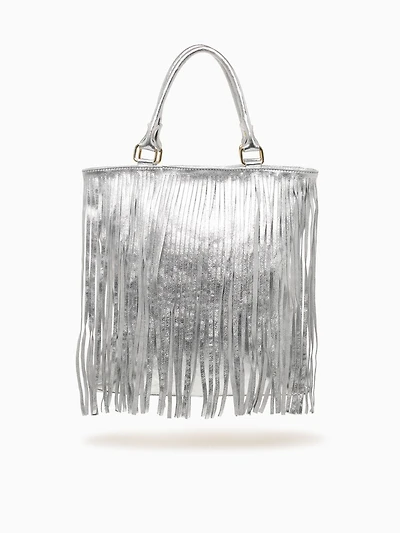 Fringe Tote Silver