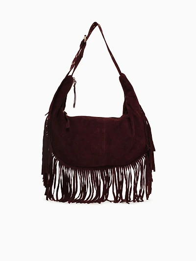 Fringe Shoulder Bag Red