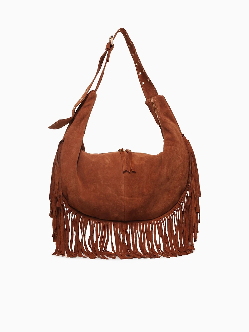 Fringe Shoulder Bag Tan