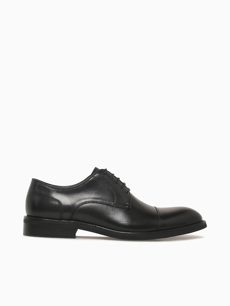 Criston Black Brushed Calf Leather