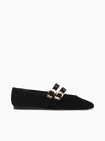 Baylee Grommet Onyx Perforated Suede