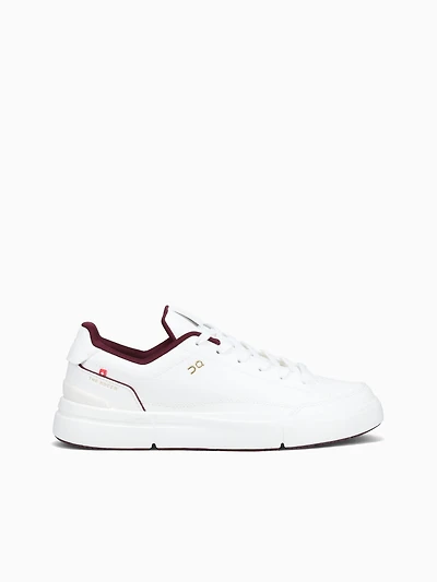 Roger Center Court Ivory Maroon leather
