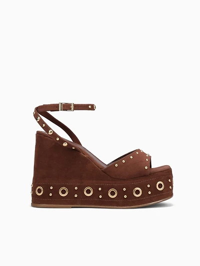 Hamleigh Brown Gold suede
