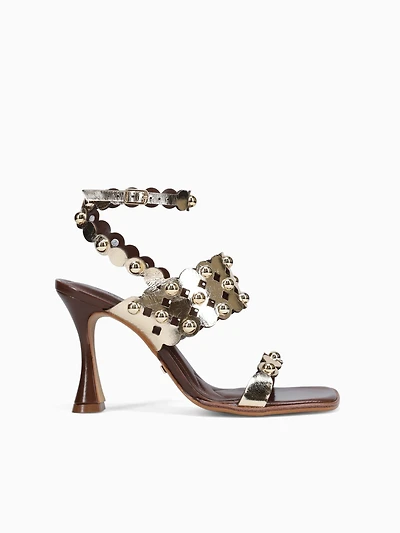 Ameline Gold Crystal Leather