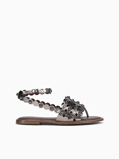 Agnes Pewter Crystal Leather