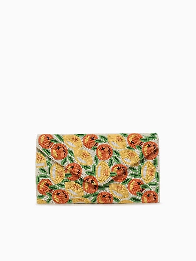 Orange Beaded Clutch Multi
