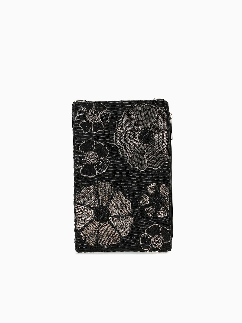 Flower Cell Phone Bag Black