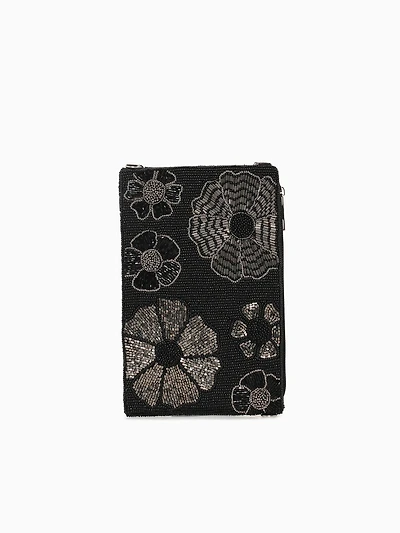 Flower Cell Phone Bag Black