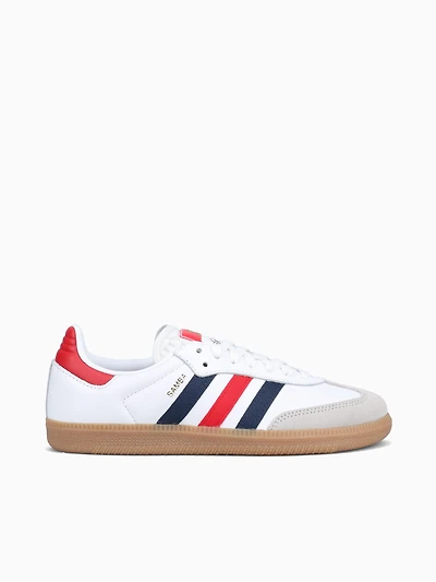 Samba Og White Indigo Scarlet leather