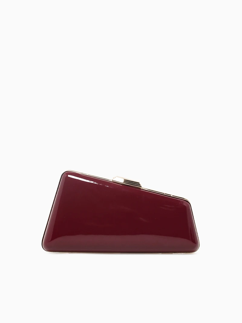 Irene Patent Box Bag Red