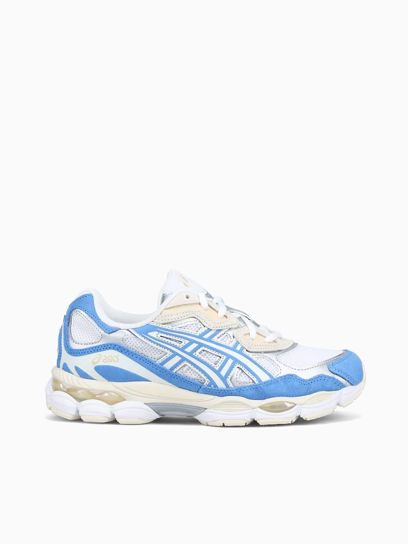 Gelnyc White Blue coast suede Mesh