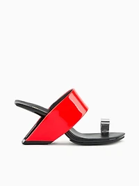 Loop Toe Hi Cube Ring Fluo Red Pat Lea