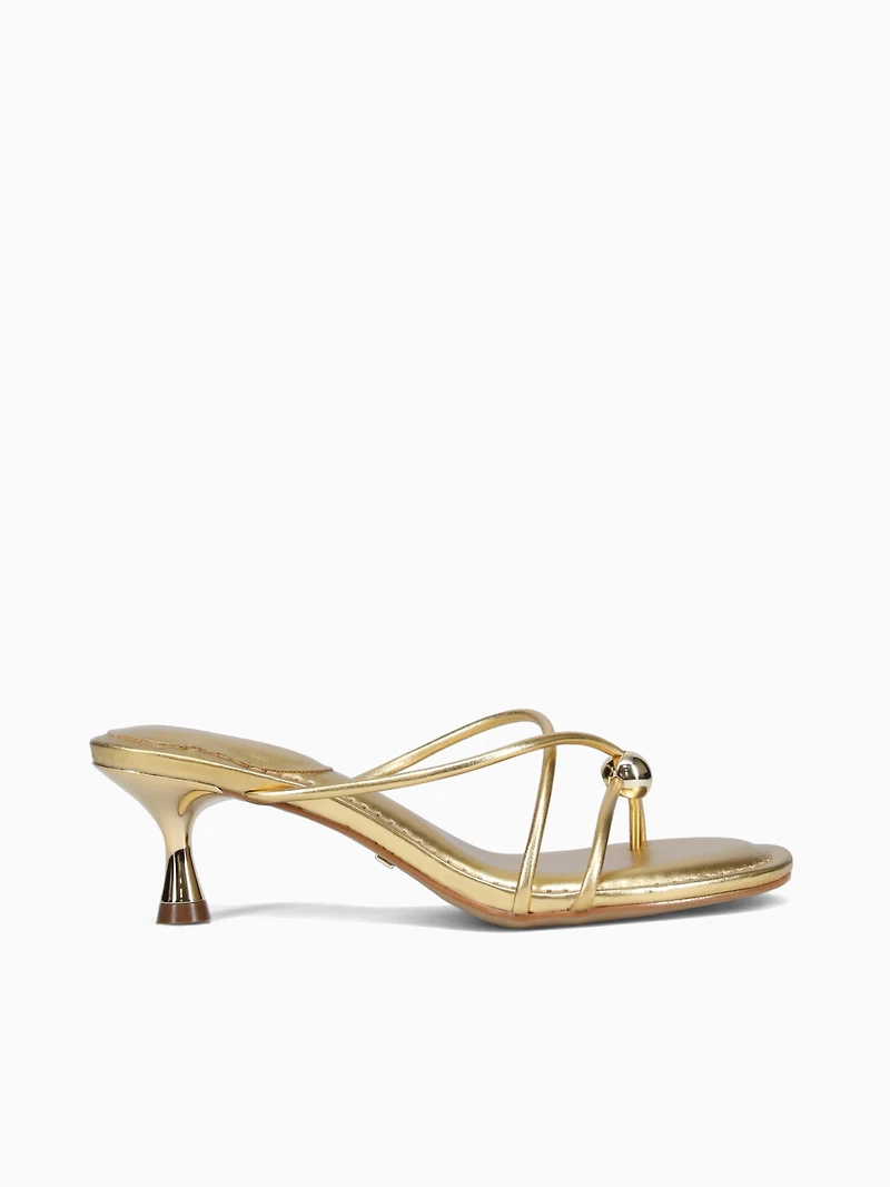 Sylvia Ouro Metal Bala Leather