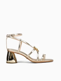 Cecilia Ouro Light Cristal Couro