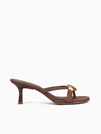 Hillary Brown Gold suede