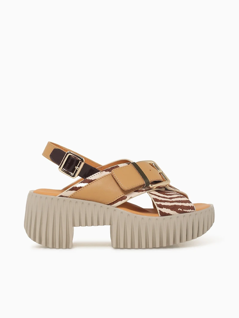 Plia Juno Zebra Mix Pony Leather