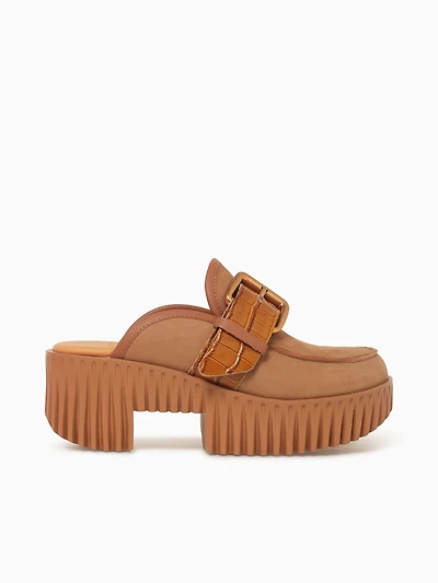 Plia Hazel Sand Nobuck Leather