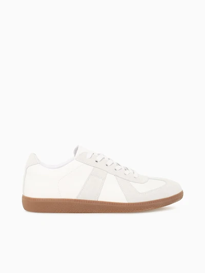 Lasso White Leather Suede