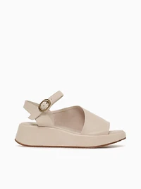 Etta White Sand Leather