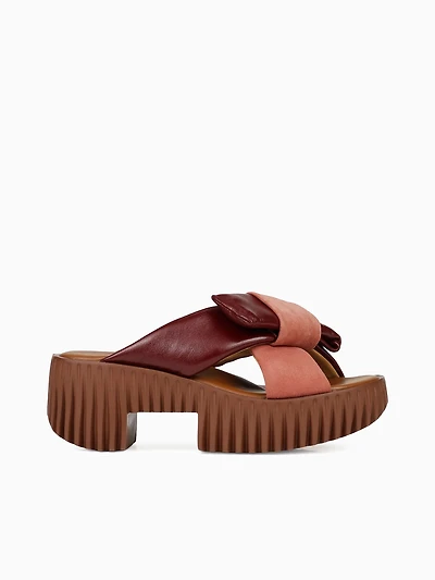 Plia Bow Rose Leather