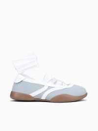 Isabel Blue White suede