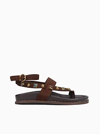 Eleanor Coffee Suede Leather