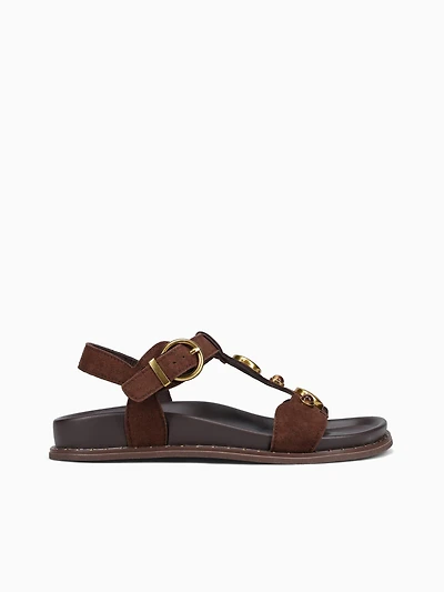 Klara Coffee Suede Leather