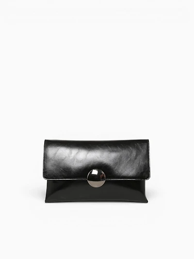 Delia Clutch Black Pat