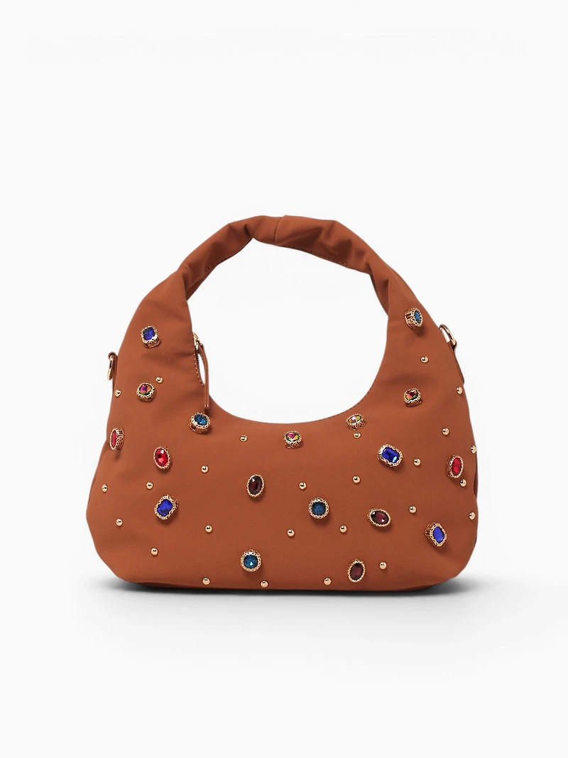 Gilded Shoulder Bag Tan